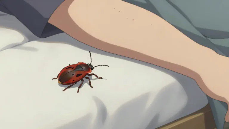 Visual representation of "bedbug" - A small, flat insect that can live in beds and feeds on human blood