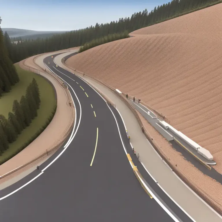 Visual representation of "round the bend/twist" - A short distance away in a certain direction