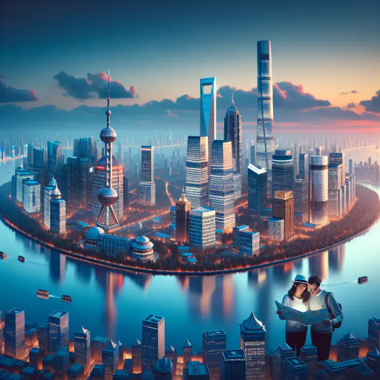 Visual representation of "shanghai" - The most populated city in China, known for its skyline and strong economy.