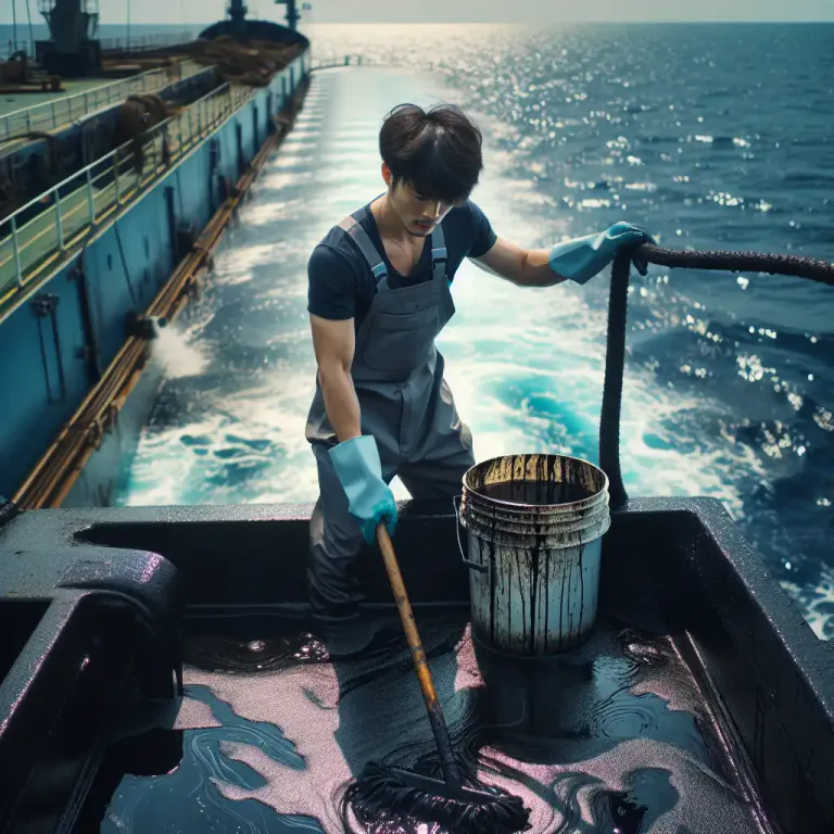 Visual representation of "slush" - In ship terminology, it refers to oily waste water or semi-liquid rubbish