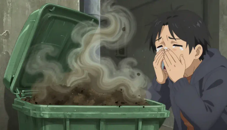 Visual representation of "malodor" - A strong, unpleasant smell or odor.