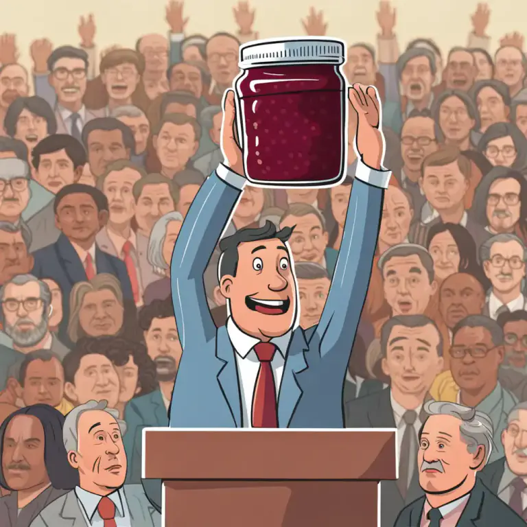 Visual representation of "jam tomorrow" - A promise of something good, but never fulfilled