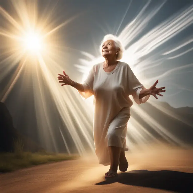 Visual representation of "God bless" - When someone is wishing for God's favor to be upon another person