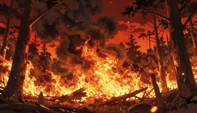 Visual representation of "inferno" - A very large and dangerous fire