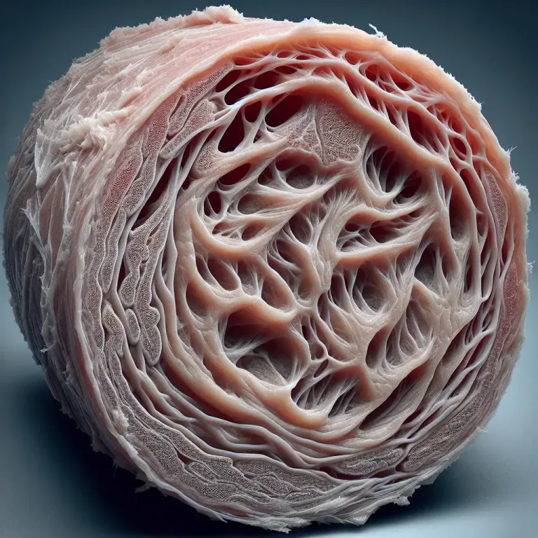Visual representation of "fibrous" - In medicine, it refers to the formation of excess fibrous connective tissue in an organ.