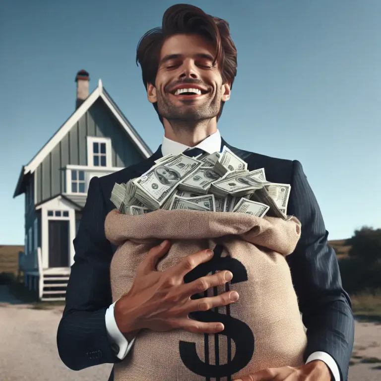 Visual representation of "packet" - A large amount of money