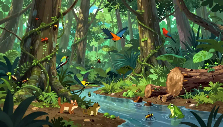 Visual representation of "eco" - Short for ecology or ecosystem, a system of organisms and their environment