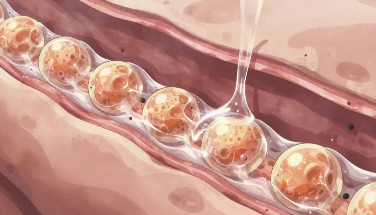 Visual representation of "mucin" - Mucin is a type of protein that is a major component of mucus and is secreted by epithelial cells.