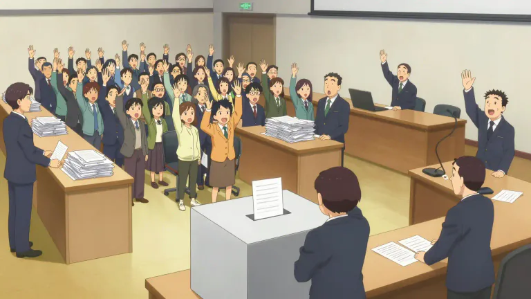 Visual representation of "outvote" - To get more votes than another person, group, or idea.