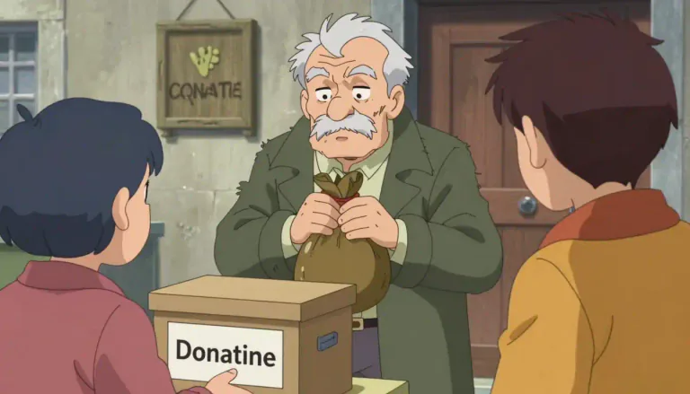Visual representation of "scrooge" - A person who is very stingy and uncharitable with their money.