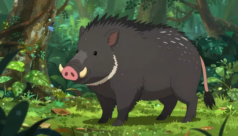 Visual representation of "peccary" - A type of wild pig found in South and Central America.