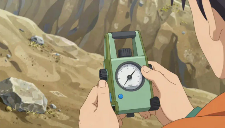 Visual representation of "inclinometer" - A device used to measure angles of inclination or elevation, often used in geological and civil engineering applications.