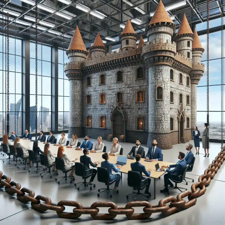 Visual representation of "feudal" - Outdated or old-fashioned, especially in relation to an oppressive system or power structures