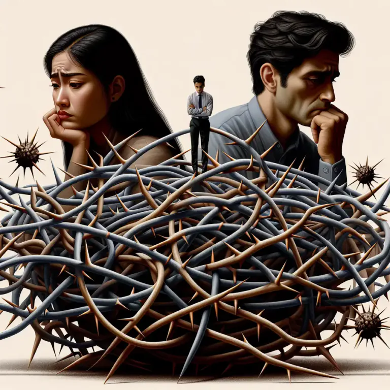 Visual representation of "bramble" - A tricky, difficult, or complex situation