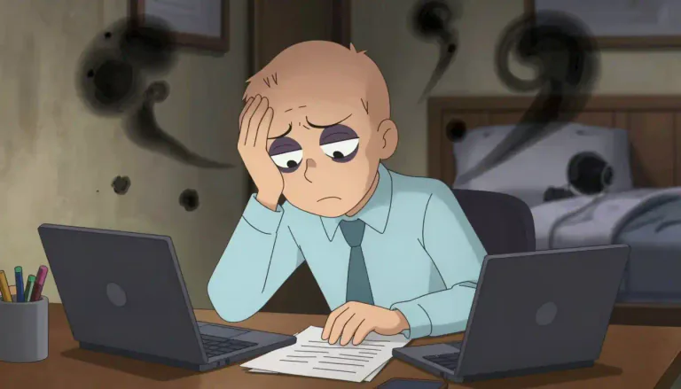 Visual representation of "neurasthenia" - A condition that is characterized by physical and mental exhaustion combined with sleep disturbances, irritability, headache, etc.