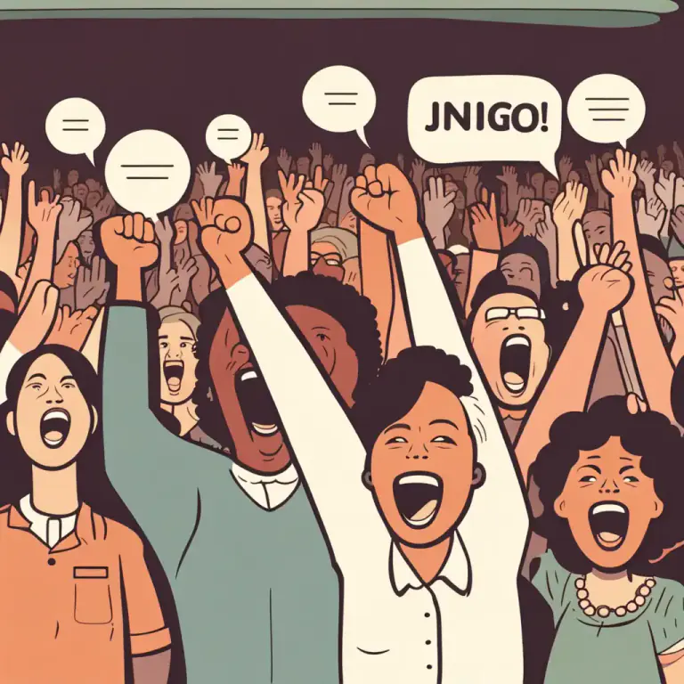 Visual representation of "by jingo" - Used as a mild oath or to express strong political support or patriotism.