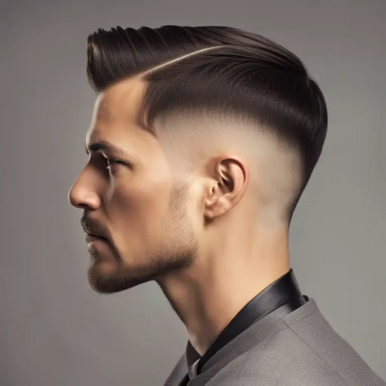 Visual representation of "fade" - A hairstyle with hair that lengthwise reduces and then disappears