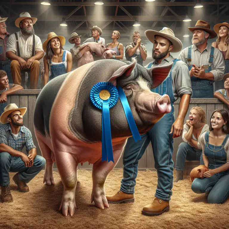 Visual representation of "barrow" - A male pig that has been castrated, usually kept for breeding