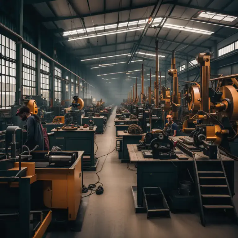 Visual representation of "retool" - To replace or adapt tools or machinery in a factory