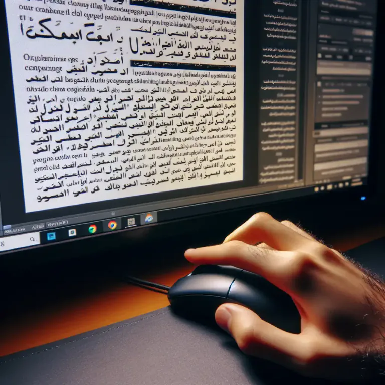Visual representation of "scroll" - A way to move up or down or through something on a computer screen.