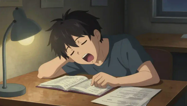 Visual representation of "overtired" - Too tired, as a result of too much work or lack of sleep