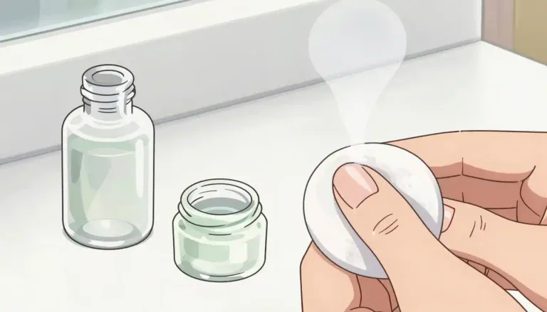 Visual representation of "acetone" - A colorless liquid used as a solvent and an antiseptic, often used in nail polish remover