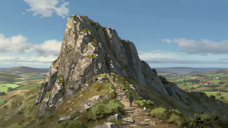 Visual representation of "tor" - A high, steep hill
