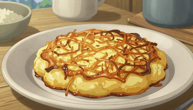 Visual representation of "rosti" - A Swiss dish made of grated potatoes that are fried until crispy, often served as a side or main dish.