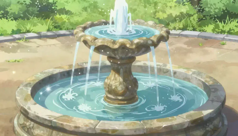 Visual representation of "fountain" - A decorative structure that shoots water into the air