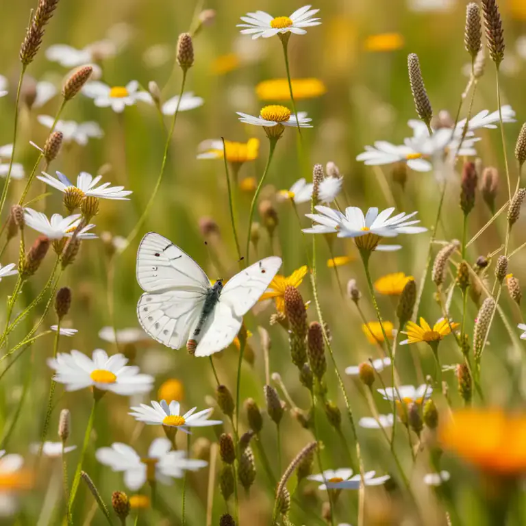 Visual representation of "milkmaid" - A type of butterfly that is usually white and seen in British meadows