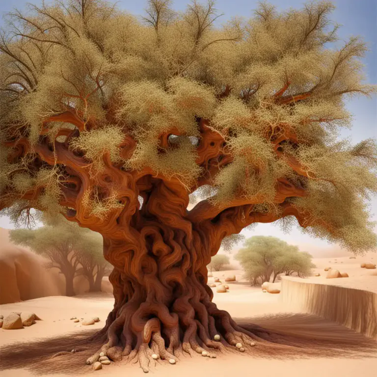 Visual representation of "myrrh" - A type of plant from where the myrrh gum is obtained.