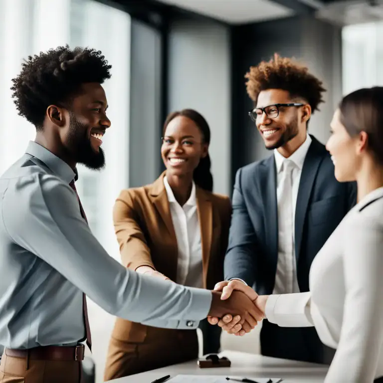 Visual representation of "take on" - To employ or hire someone