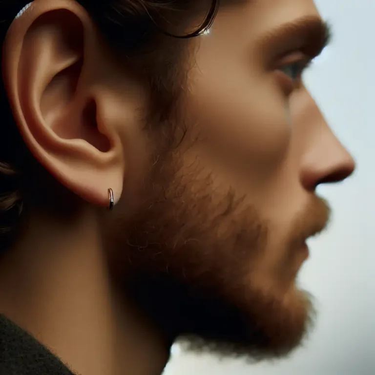 Visual representation of "lug" - the ear or earlobe