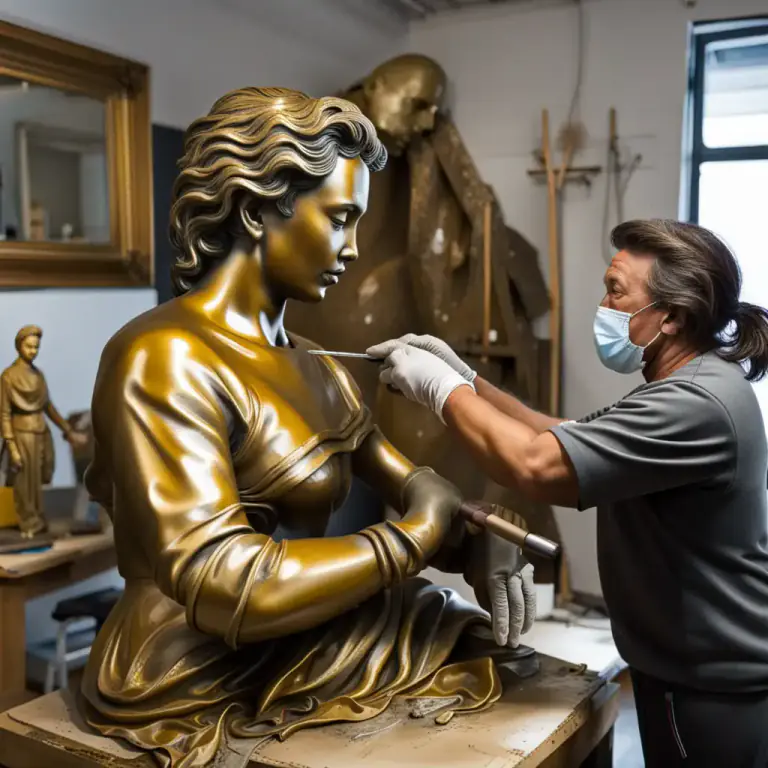 Visual representation of "bronzed" - To make something look brown or gold, often by painting or heating it.