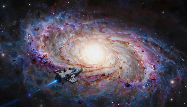 Visual representation of "galactic" - Related to or coming from a galaxy