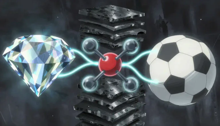 Visual representation of "allotropy" - It's the property of some elements to exist in two or more different forms, in the same physical state.