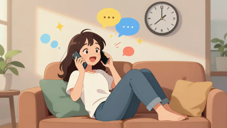 Visual representation of "gab" - To have a long conversation, usually about unimportant things