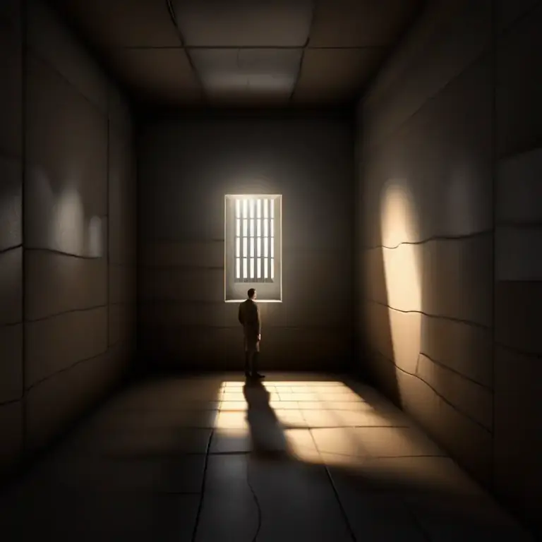 Visual representation of "solitary" - Confined or done in solitude
