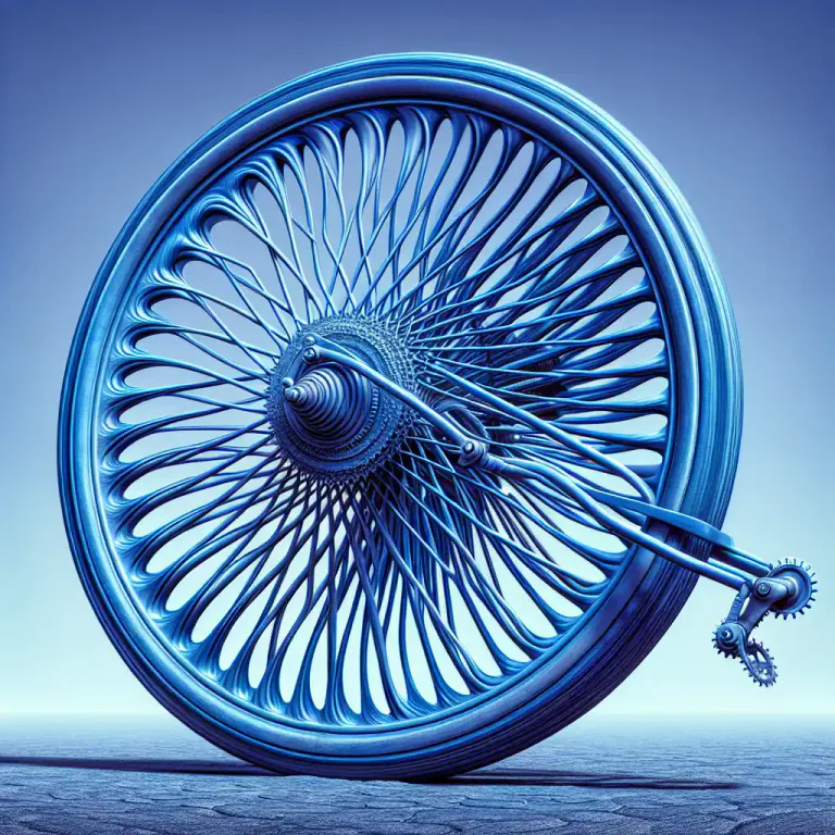 Visual representation of "freewheeling" - In machinery, a component that can rotate freely