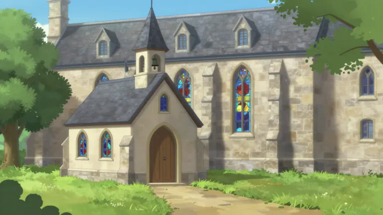 Visual representation of "chapel" - A small building for Christian worship, often connected to a school or attached to a large institution or private house.