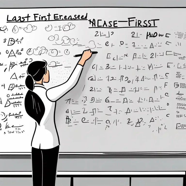 Visual representation of "last in, first out" - The method where the last thing to be put in place is the first to be removed.