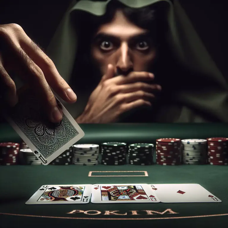 Visual representation of "river" - The last card dealt in a hand of Texas Hold'em poker