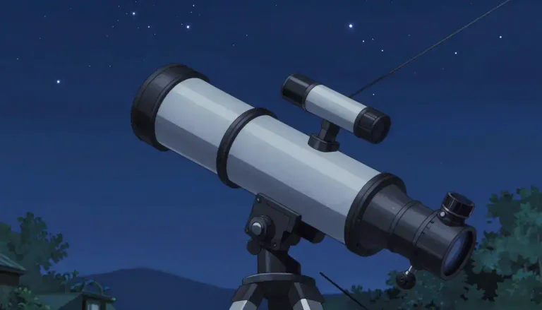 Visual representation of "finderscope" - A small telescope attached to a larger telescope, used to help locate astronomical objects.