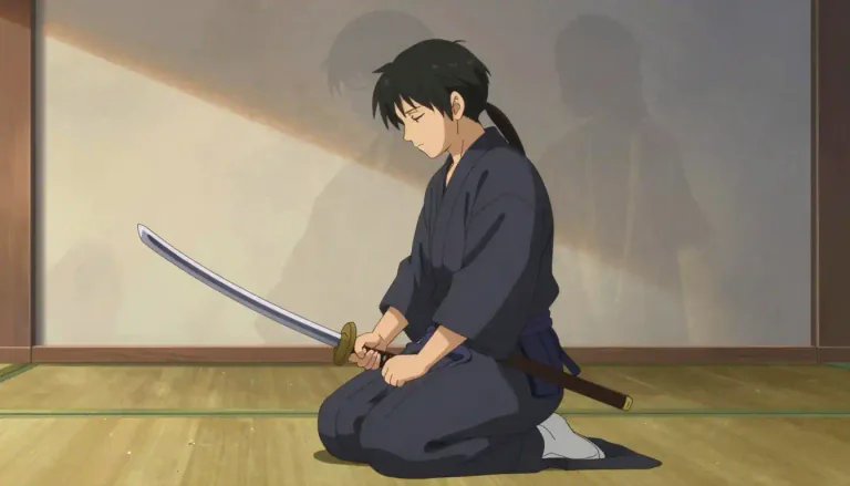 Visual representation of "bushido" - Bushido is the traditional code of the Japanese samurai, emphasizing loyalty, honor, and personal courage.