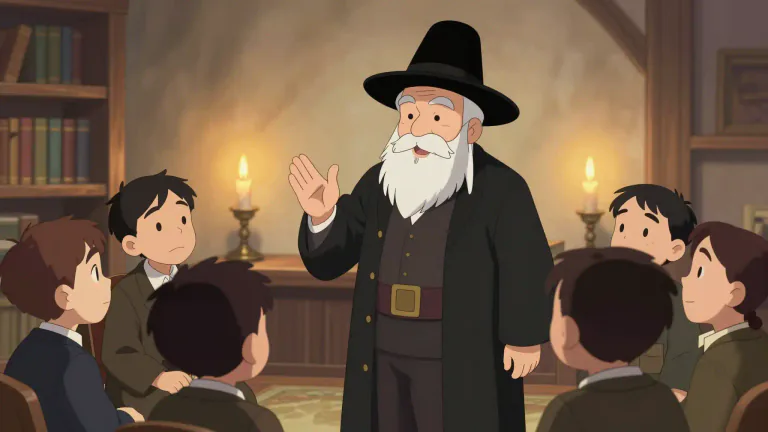 Visual representation of "rebbe" - A rabbi in the Hasidic tradition who is considered a spiritual leader and guide.
