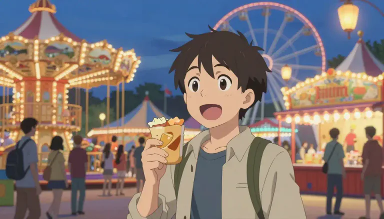 Visual representation of "fairgoer" - A person who attends a fair, which is an event featuring games, rides, and various attractions.