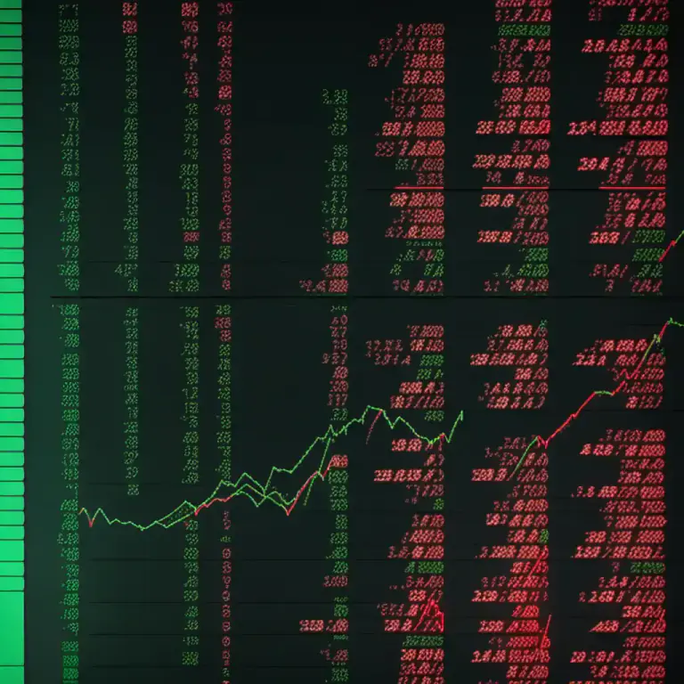 Visual representation of "jitters" - Fluctuations in the value of financial markets