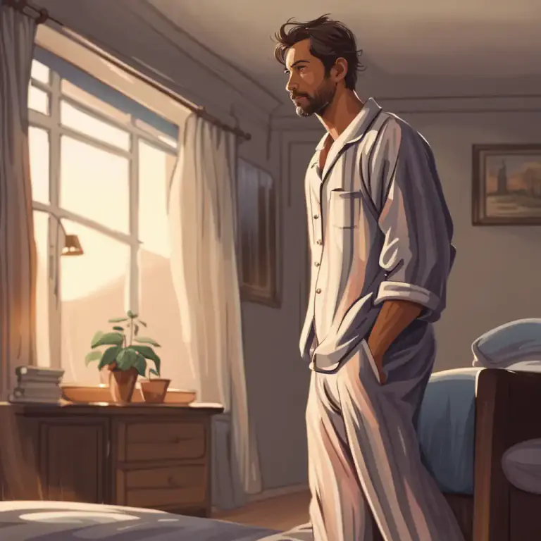 Visual representation of "slop about" - To move or walk in a careless, relaxed way.