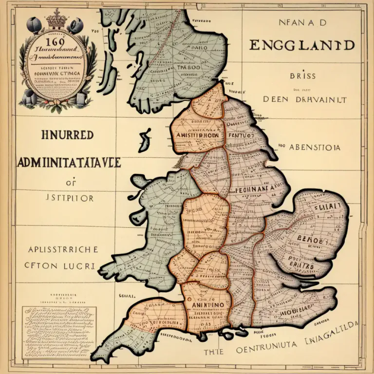Visual representation of "hundred" - An administrative division in old England