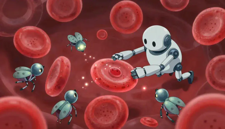 Visual representation of "nanomachine" - A nanomachine is a microscopic device that performs specific functions at the nanoscale, typically between 1 and 100 nanometers in size.